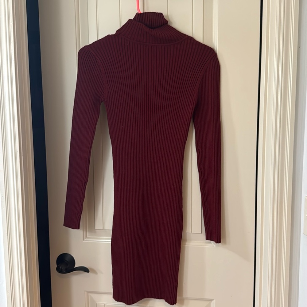 Fitted turtle neck dress